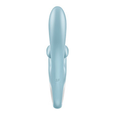 Вібратор-кролик з подвійним відростком і 3 потужними моторами, синій Satisfyer Touch Me Blue