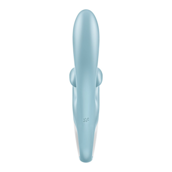 Вибратор-кролик с двойным отростком и 3 мощными моторами, синий Satisfyer Touch Me Blue
