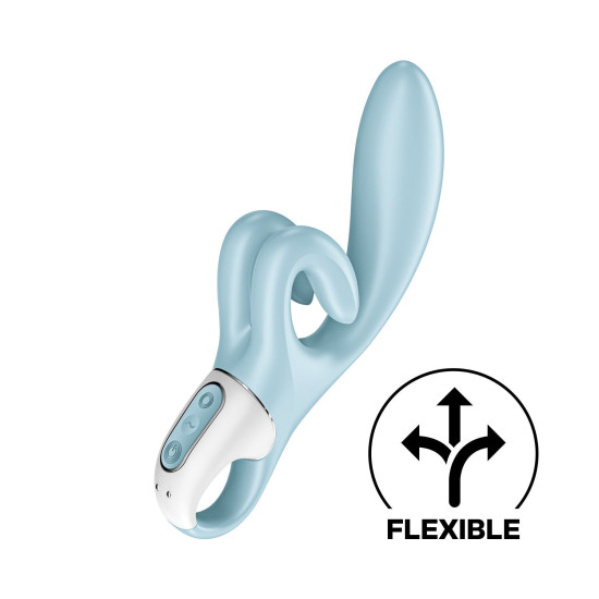 Вибратор-кролик с двойным отростком и 3 мощными моторами, синий Satisfyer Touch Me Blue