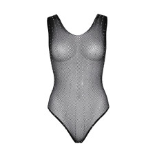 Боди-сетка со стразами, черное Leg Avenue Rhinestone Fishnet Bodysuit Black, One Size