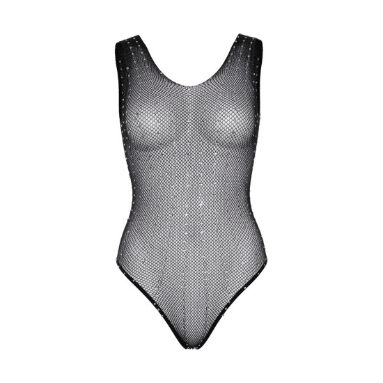 Боді-сітка зі стразами, чорне Leg Avenue Rhinestone Fishnet Bodysuit Black, One Size