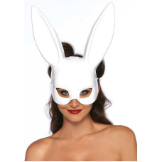 Маска кролика с длинными ушками на резинке, белая Leg Avenue Masquerade Rabbit Mask, White