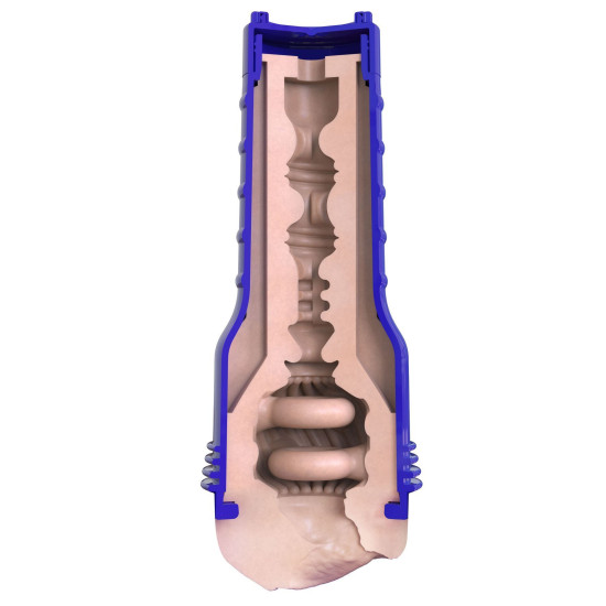 Мастурбатор-вагіна з плаваючими кільцями Turbo Tech Fleshlight Boost Boost Bang Light Medium Flesh