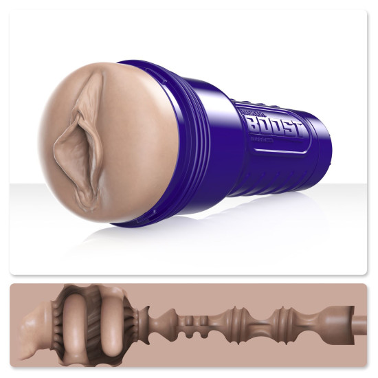 Мастурбатор-вагіна з плаваючими кільцями Turbo Tech Fleshlight Boost Boost Bang Light Medium Flesh