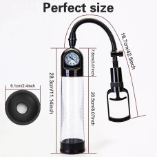 Вакуумная помпа со стрелочным манометром и ручным насосом Men Powerup Pump