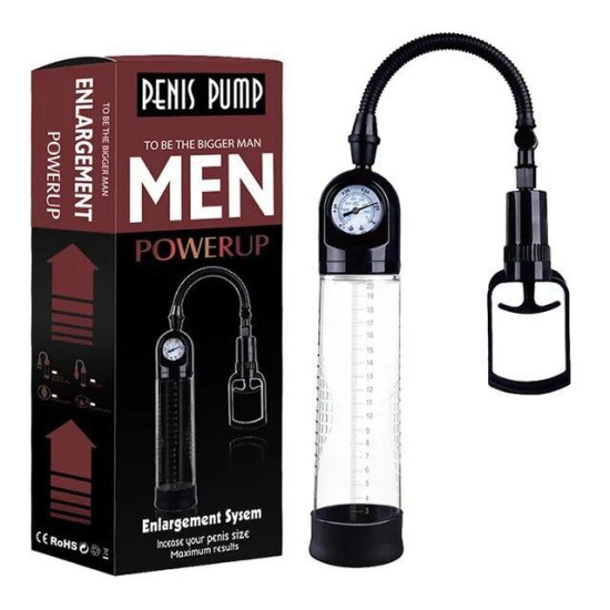 Вакуумна помпа зі стрілочним манометром і ручним насосом Men Powerup Pump