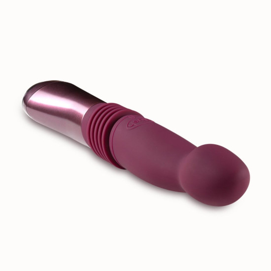 Пульсатор с рельефной поверхностью, красный Temptasia by Blush Trixie Thrusting Dildo Wine Red