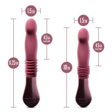 Пульсатор с рельефной поверхностью, красный Temptasia by Blush Trixie Thrusting Dildo Wine Red
