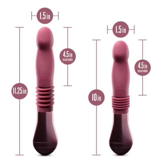 Пульсатор с рельефной поверхностью, красный Temptasia by Blush Trixie Thrusting Dildo Wine Red