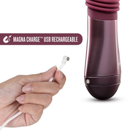 Пульсатор с рельефной поверхностью, красный Temptasia by Blush Trixie Thrusting Dildo Wine Red