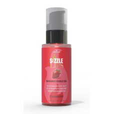 Sensuva Sizzle Lips Strawberry, 59 ml - зігріваючий масажний гель зі смаком полуниці