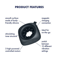Компактний мастурбатор з 12 режимами вібрації Satisfyer Ring Stroker