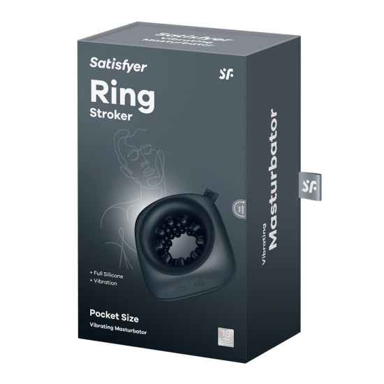 Компактный мастурбатор на 12 режимов вибрации Satisfyer Ring Stroker