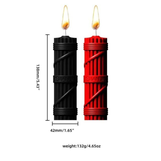 Набор из 2 низкотемпературных свечей для секса и БДСМ Lockink Sevanda Fetish Drip Candles Set, 2 шт