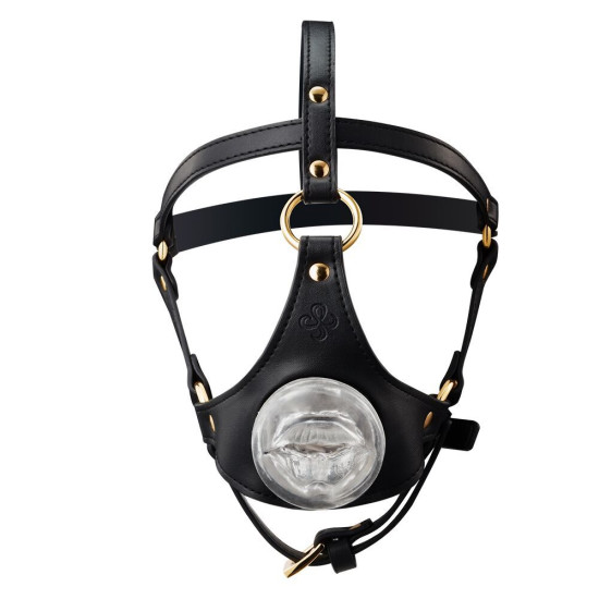 Маска-сбруя для орального секса Lockink Sevanda Blowjob Head Harness