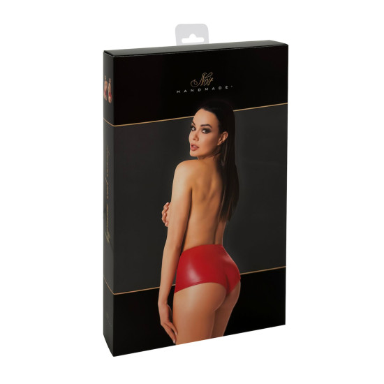 Шорти, червоні Noir Handmade F356 Red Powerwetlook Shorts, XL