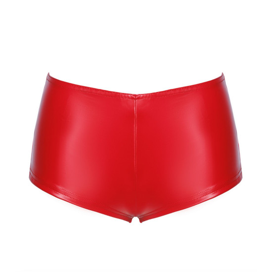 Шорти, червоні Noir Handmade F356 Red Powerwetlook Shorts, XL