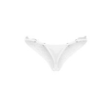 Трусики с открытым доступом к промежности, белые Obsessive Arrowel Crotchless Thong White, 2XL/3XL