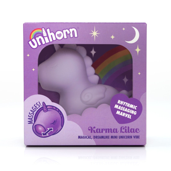 Вибратор-единорожка с пульсацией Unihorn Karma Lilac