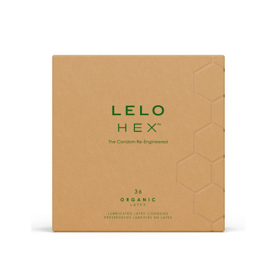 Тонкие и суперпрочные презервативы, 36 шт Lelo Hex Condoms Organic 36 Pack