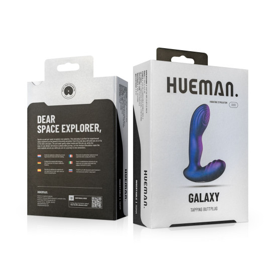Анальная вибропробка с пульсацией Hueman Galaxy Tapping Buttplug