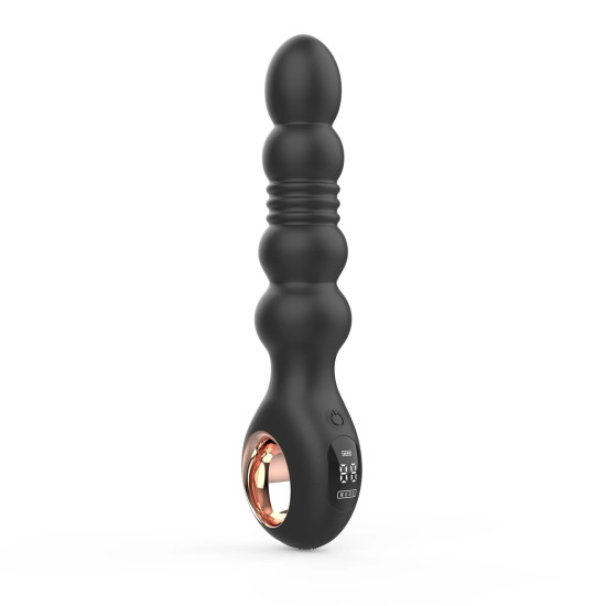 Анальний вібратор з пульсацією, 2 мотори Loviss Thor Thrusting Anal Plug