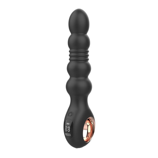 Анальний вібратор з пульсацією, 2 мотори Loviss Thor Thrusting Anal Plug