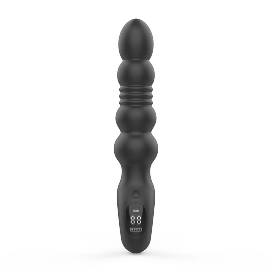 Анальний вібратор з пульсацією, 2 мотори Loviss Thor Thrusting Anal Plug