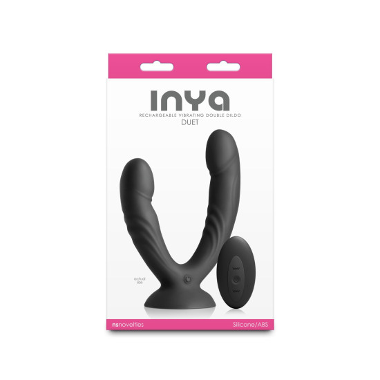 Двойной дилдо с вибрацией, черный NS Novelties INYA - Duet - Black