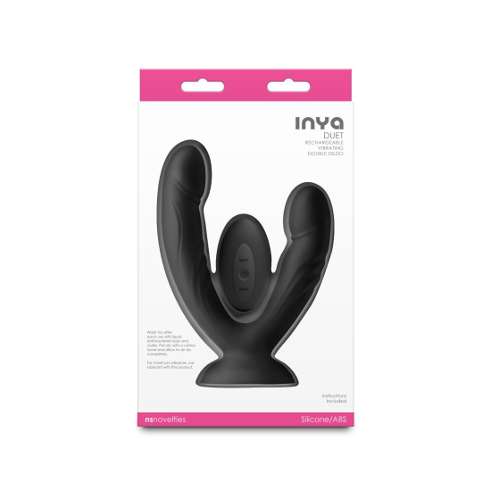 Двойной дилдо с вибрацией, черный NS Novelties INYA - Duet - Black