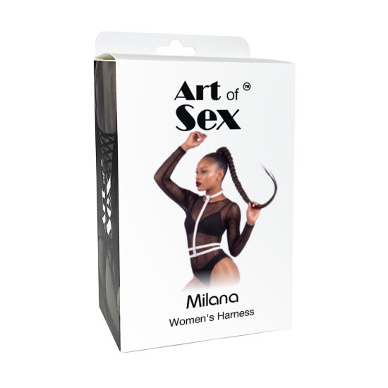 Жіноча портупея з екошкіри, біла Art of Sex - Milana, XS-2XL