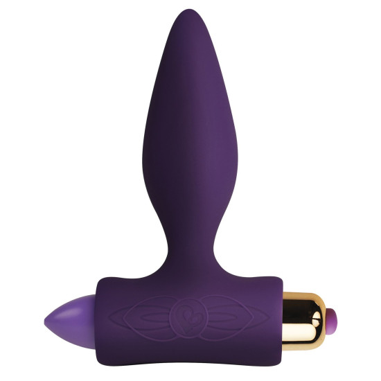 Анальний вібратор з обмежувачем і вібропулею Rocks Off Petite Sensations Plug Purple (пом'ята упаковка!!! )