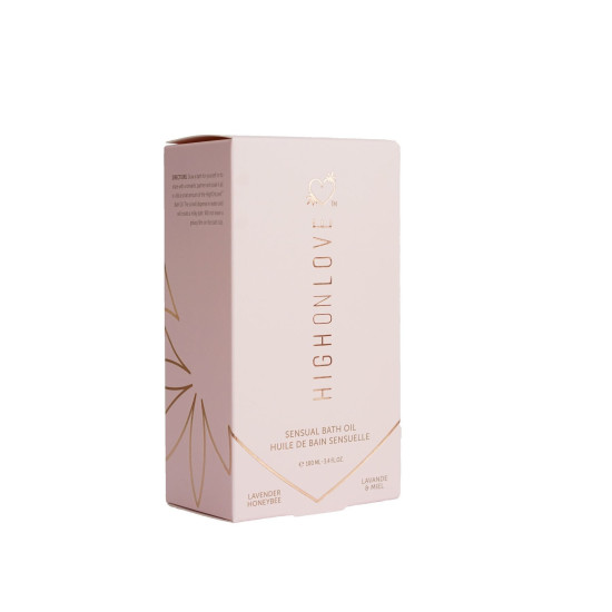 Премиальное масло для ванн с маслом семян конопли HighOnLove Bath Oil Lavender Honeybee, 100 ml