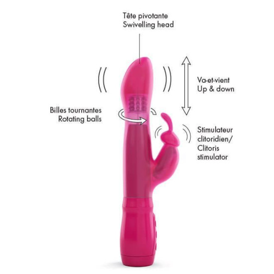 Вібратор-кролик зі зворотно-поступальними рухами головки Dorcel Furious Rabbit