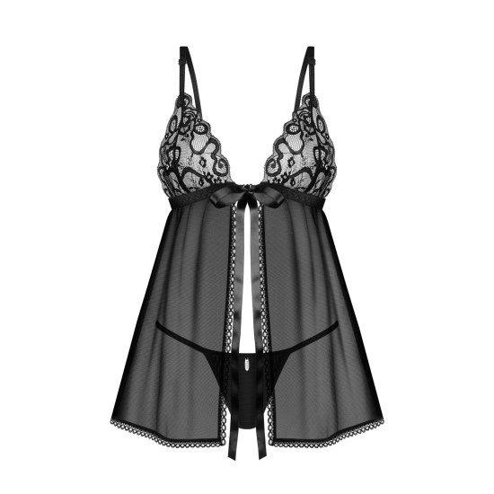 Пеньюар и трусики Obsessive Blomentis Babydoll & Thong, XS/S