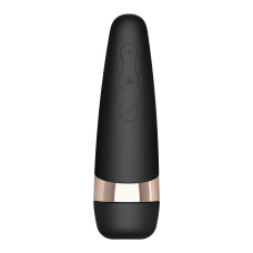 Вакуумный клиторальный вибро-стимулятор черного цвета Satisfyer Pro 3 Vibration