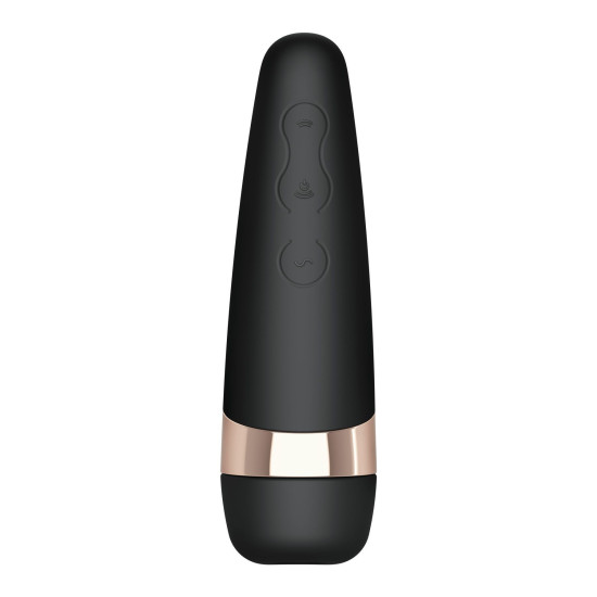 Вакуумний кліторальний вібро-стимулятор чорного кольору Satisfyer Pro 3 Vibration