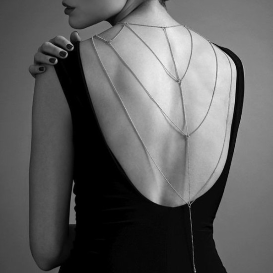 Украшение для тела - цепочка для спины и декольте, золотая Bijoux Indiscrets Magnifique Back and Cleavage Chain Gold