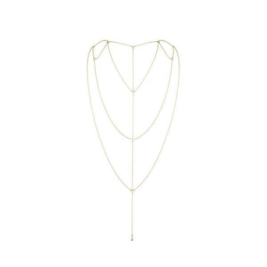 Украшение для тела - цепочка для спины и декольте, золотая Bijoux Indiscrets Magnifique Back and Cleavage Chain Gold