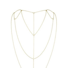 Украшение для тела - цепочка для спины и декольте, золотая Bijoux Indiscrets Magnifique Back and Cleavage Chain Gold