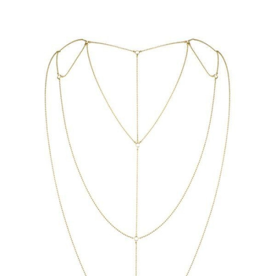 Украшение для тела - цепочка для спины и декольте, золотая Bijoux Indiscrets Magnifique Back and Cleavage Chain Gold