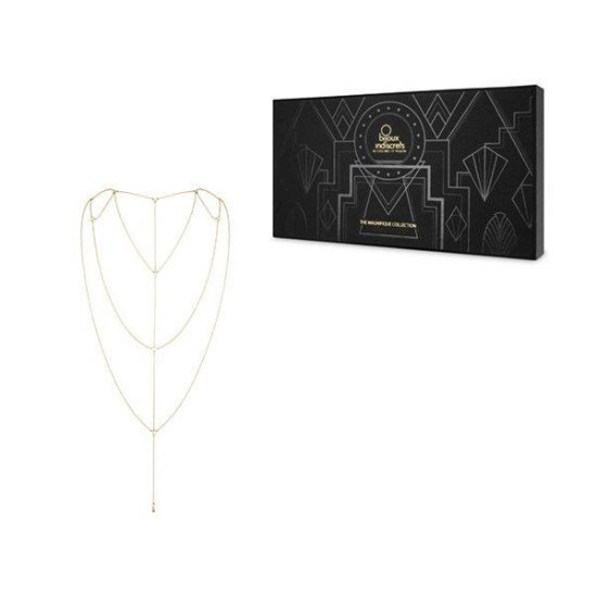 Украшение для тела - цепочка для спины и декольте, золотая Bijoux Indiscrets Magnifique Back and Cleavage Chain Gold