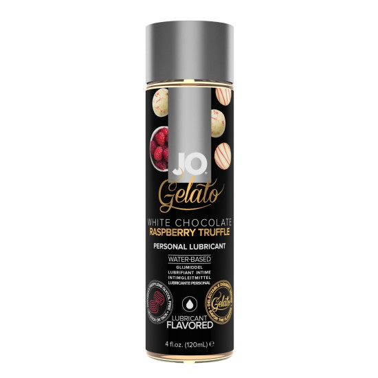 Лубрикант на водной основе со вкусом белого шоколада с малиной JO GELATO White Chocolate Raspberry, 120 ml