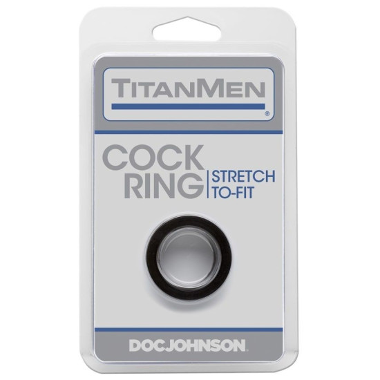Эрекционное кольцо, черное Doc Johnson Titanmen Tools Cock Ring Black