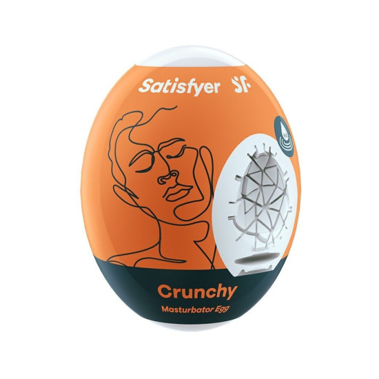 Мастурбатор-яйце одноразовий з лубрикантом Crunchy Satisfyer Egg Crunchy