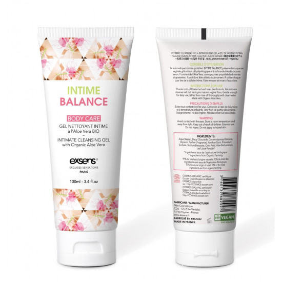Гель для интимной гигиены с экстрактом листьев алоэ Exsens Intime Balance, 100 ml