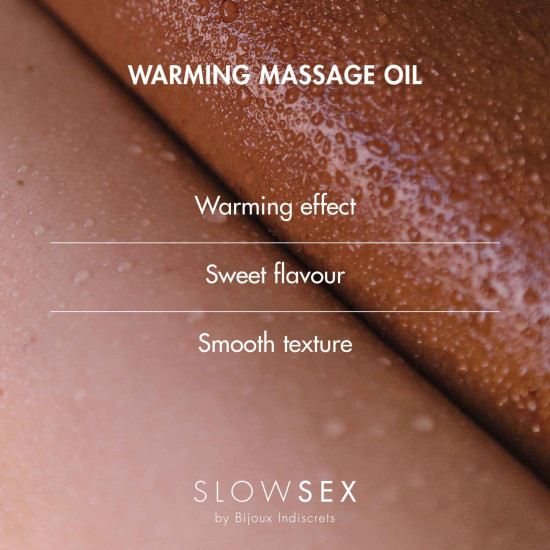 Съедобное массажное масло с разогревающим эффектом Bijoux Indiscrets Slow Sex Warming Massage Oil, 50 ml
