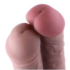 Подвійний фалоімітатор для секс-машин, довжина 21,6 см Hismith 8.5» Two Cocks One Hole Silicone Dildo