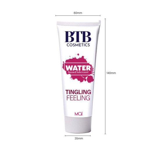 Лубрикант на водной основе с эффектом вибрации BTB Tingling Feeling, 100 ml