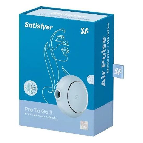 Вакуумний стимулятор, синій Satisfyer Pro To Go 3 Blue